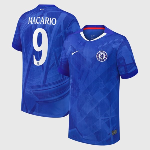 Chelsea Cup Nike Home Stadium Shirt 2025-26 - Youth with Macario 9 printing