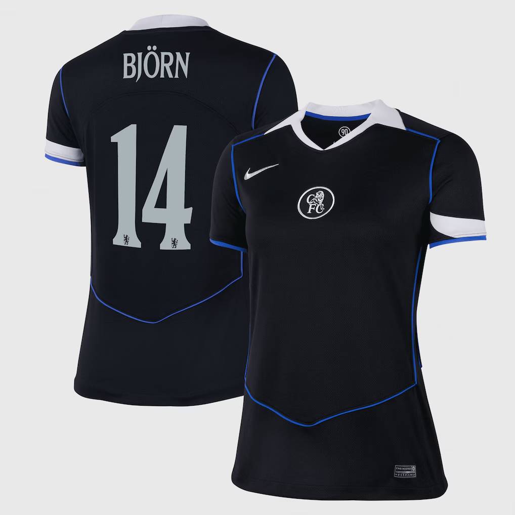 Chelsea Stores – Best Selection of chelsea cup nike third stadium shirt 2025-26 – womens with björn 14 printing Chelsea Gear