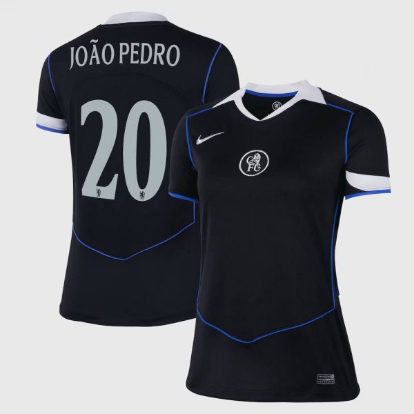 Chelsea Cup Nike Third Stadium Shirt 2025-26 - Womens with João Pedro 20 printing