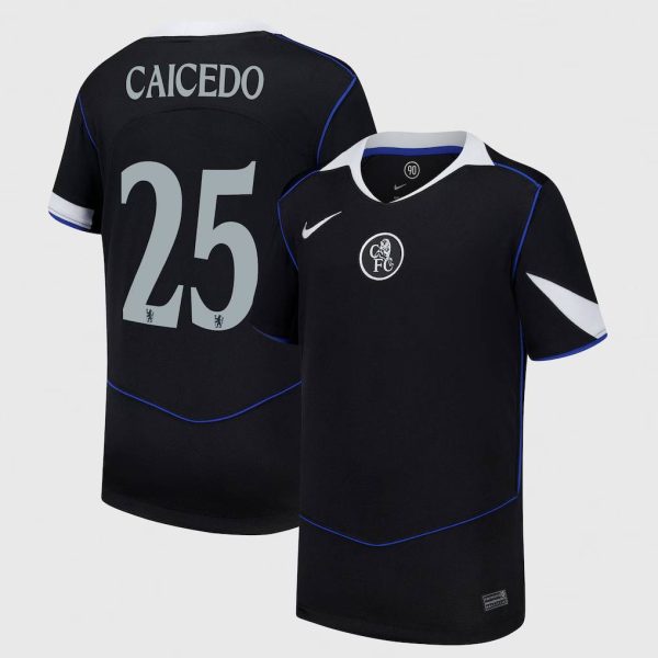 Chelsea Cup Nike Third Stadium Shirt 2025-26 - Youth with Caicedo 25 printing
