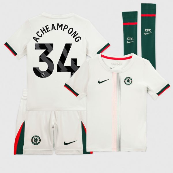 Chelsea Nike Away Stadium MiniKit 2025-26 - Little Youth with Acheampong 34 printing