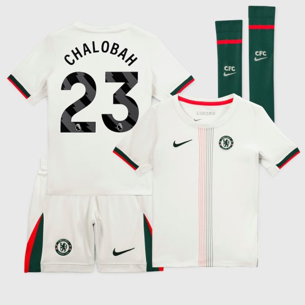 Chelsea Nike Away Stadium MiniKit 2025-26 - Little Youth with Chalobah 23 printing