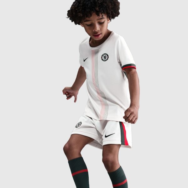 Chelsea Nike Away Stadium MiniKit 2025-26 - Little Youth With Custom Printing