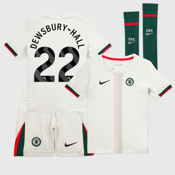 Chelsea Nike Away Stadium MiniKit 2025-26 - Little Youth with Dewsbury-Hall 22 printing