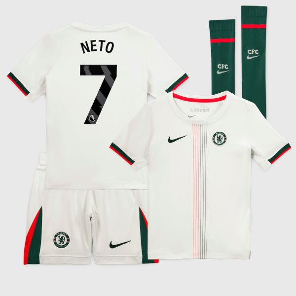Chelsea Nike Away Stadium MiniKit 2025-26 - Little Youth with Neto 7 printing