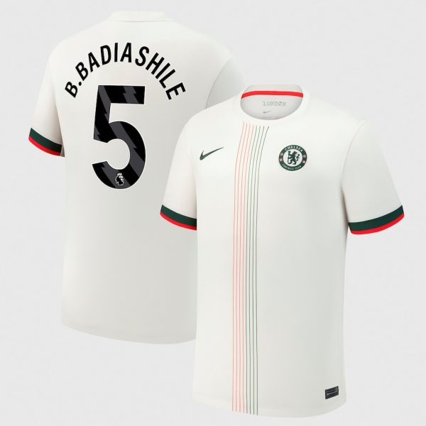 Chelsea Nike Away Stadium Shirt 2025-26 with B. Badiashile 5 printing
