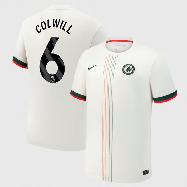 Chelsea Nike Away Stadium Shirt 2025-26 with Colwill 6 printing
