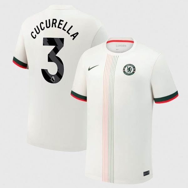 Chelsea Nike Away Stadium Shirt 2025-26 with Cucurella 3 printing