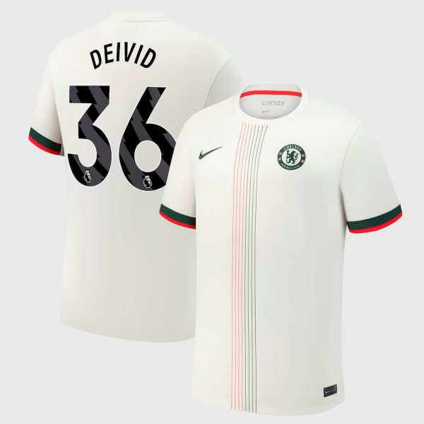 Chelsea Nike Away Stadium Shirt 2025-26 with Deivid 36 printing