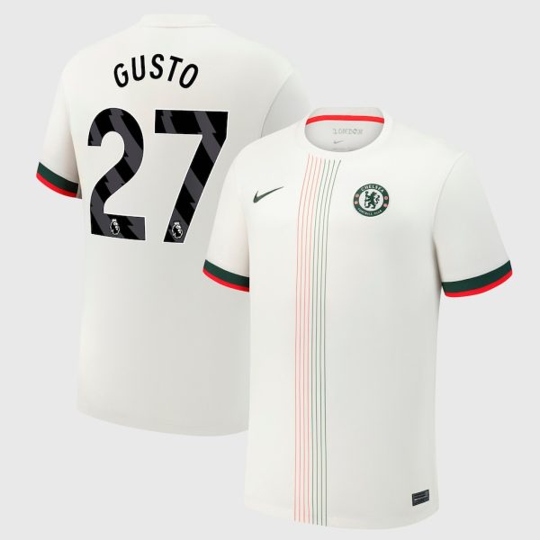 Chelsea Nike Away Stadium Shirt 2025-26 with Gusto 27 printing