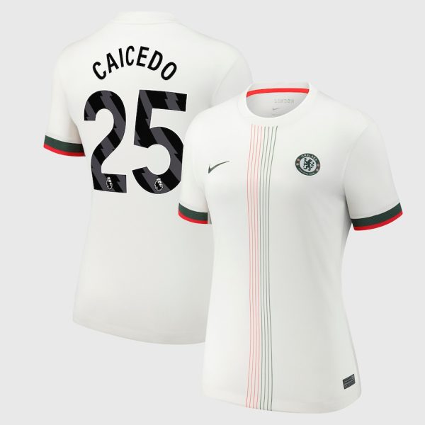 Chelsea Nike Away Stadium Shirt 2025-26 - Womens with Caicedo 25 printing