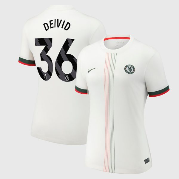 Chelsea Nike Away Stadium Shirt 2025-26 - Womens with Deivid 36 printing