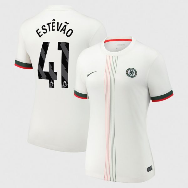 Chelsea Nike Away Stadium Shirt 2025-26 - Womens with Estêvão 41 printing