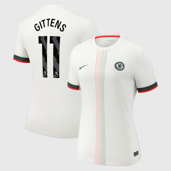 Chelsea Nike Away Stadium Shirt 2025-26 - Womens with Gittens 11 printing