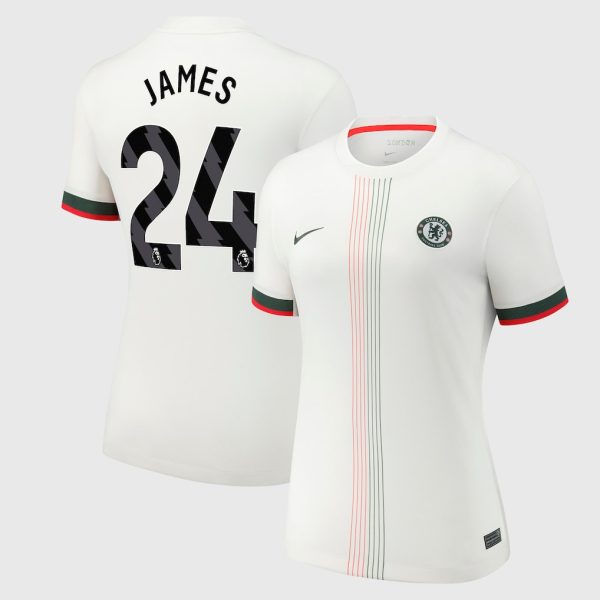 Chelsea Nike Away Stadium Shirt 2025-26 - Womens with James 24 printing