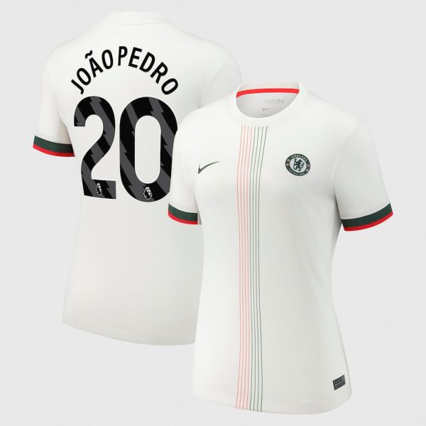 Chelsea Nike Away Stadium Shirt 2025-26 - Womens with João Pedro 20 printing