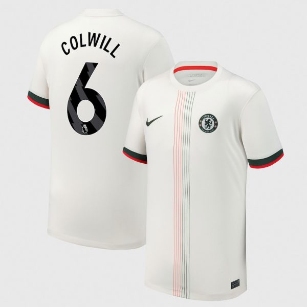 Chelsea Nike Away Stadium Shirt 2025-26 - Youth with Colwill 6 printing