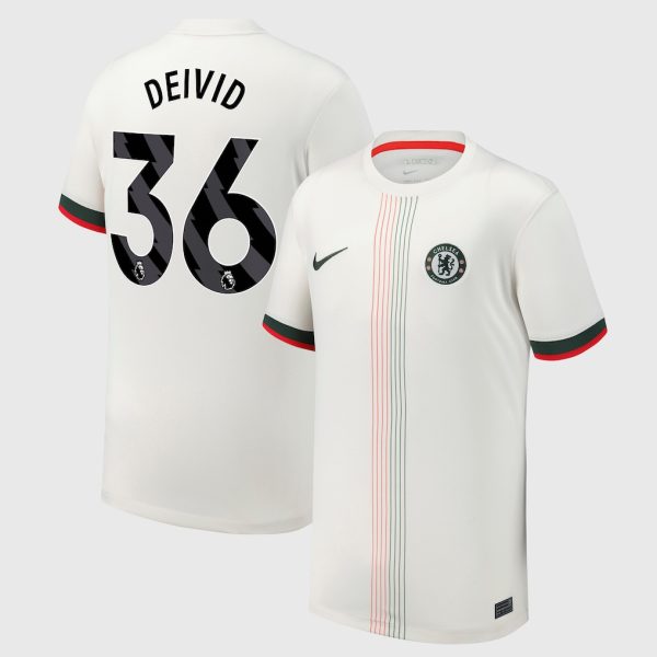 Chelsea Nike Away Stadium Shirt 2025-26 - Youth with Deivid 36 printing