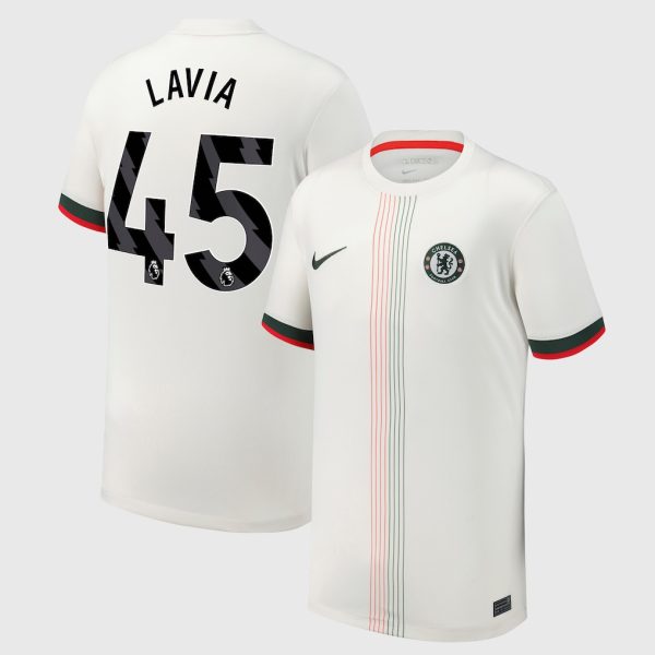 Chelsea Nike Away Stadium Shirt 2025-26 - Youth with Lavia 45 printing