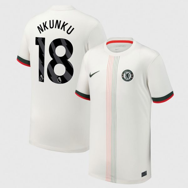 Chelsea Nike Away Stadium Shirt 2025-26 - Youth with Nkunku 18 printing