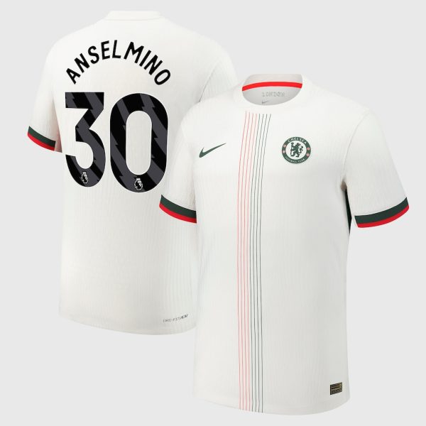 Chelsea Nike Dri Fit Adv Away Match Shirt 2025-26 with Anselmino 30 printing