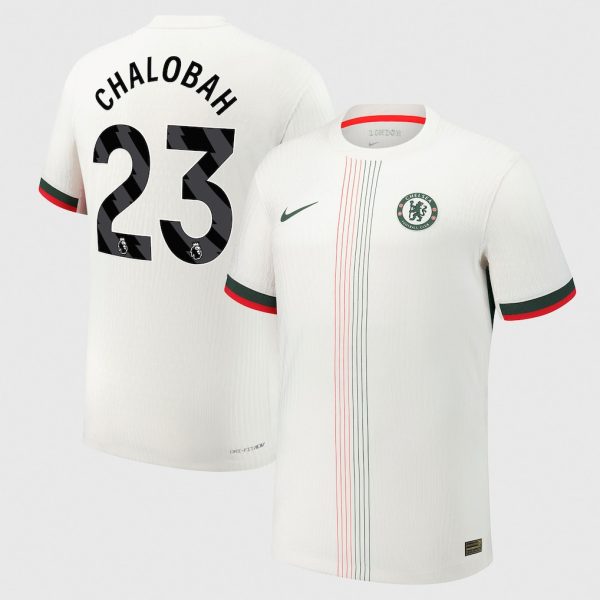 Chelsea Nike Dri Fit Adv Away Match Shirt 2025-26 with Chalobah 23 printing