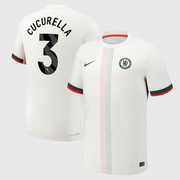 Chelsea Nike Dri Fit Adv Away Match Shirt 2025-26 with Cucurella 3 printing