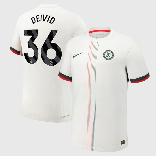 Chelsea Nike Dri Fit Adv Away Match Shirt 2025-26 with Deivid 36 printing