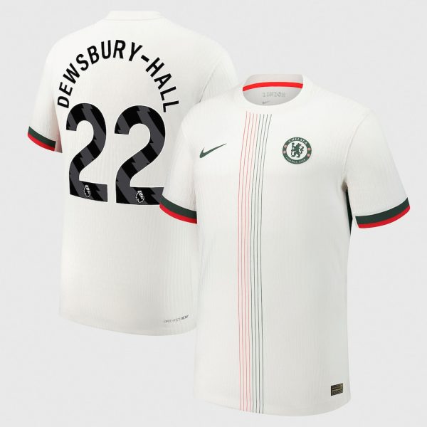 Chelsea Nike Dri Fit Adv Away Match Shirt 2025-26 with Dewsbury-Hall 22 printing