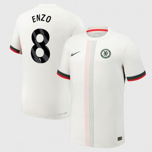 Chelsea Nike Dri Fit Adv Away Match Shirt 2025-26 with Enzo 8 printing