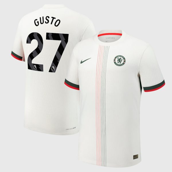 Chelsea Nike Dri Fit Adv Away Match Shirt 2025-26 with Gusto 27 printing