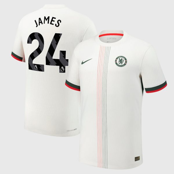 Chelsea Nike Dri Fit Adv Away Match Shirt 2025-26 with James 24 printing