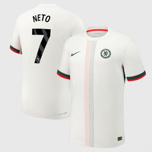 Chelsea Nike Dri Fit Adv Away Match Shirt 2025-26 with Neto 7 printing
