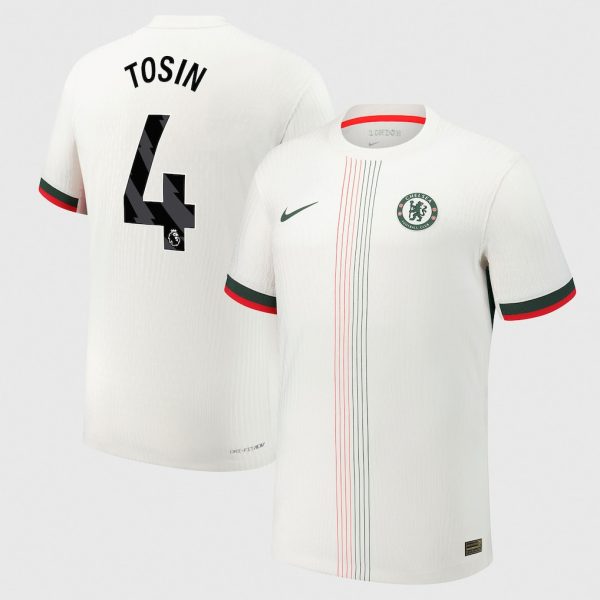 Chelsea Nike Dri Fit Adv Away Match Shirt 2025-26 with Tosin 4 printing