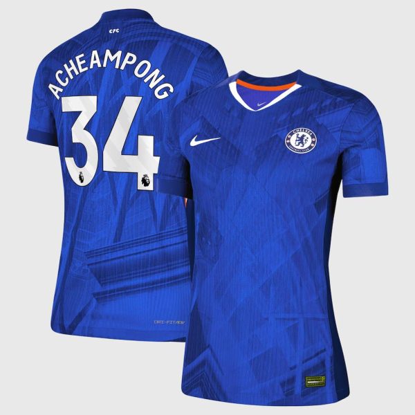 Chelsea Nike Dri-FIT ADV Home Match Shirt 2025-26 - Womens with Acheampong 34 printing