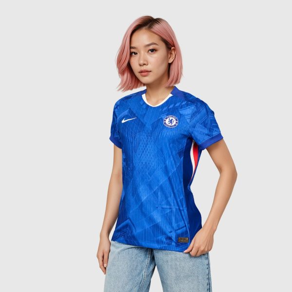 Chelsea Nike Dri-Fit Adv Home Match Shirt 2025-26 - Womens With Custom Printing
