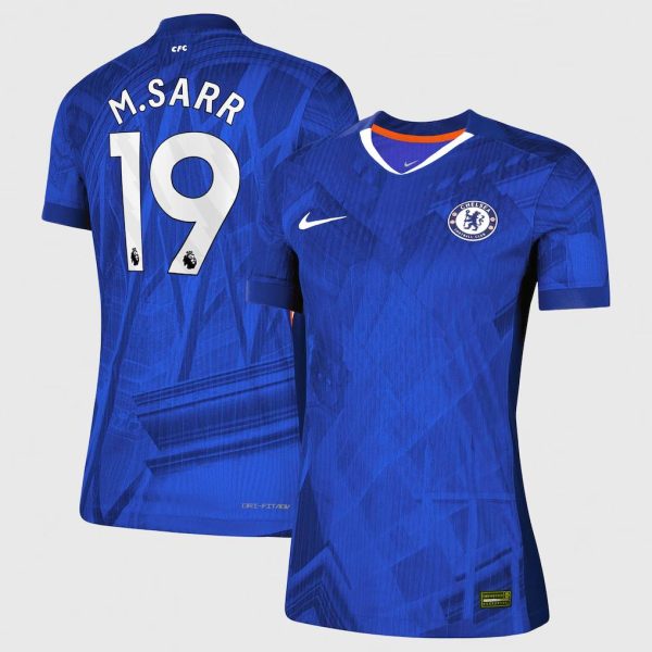 Chelsea Nike Dri-FIT ADV Home Match Shirt 2025-26 - Womens with M.Sarr 19 printing