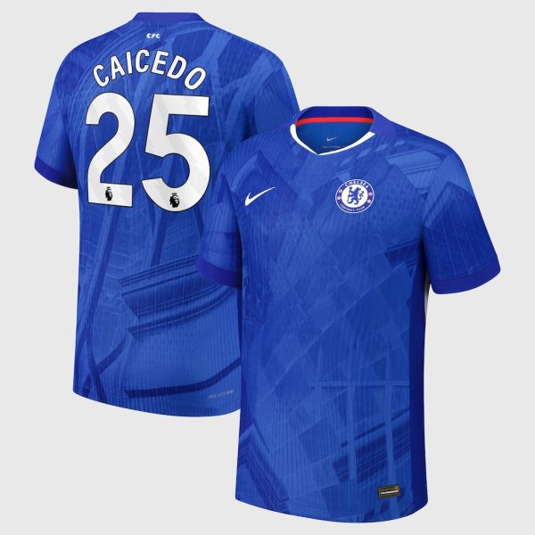 Chelsea Nike Dri-FIT ADV Home Match Shirt 2025-26 - Youth with Caicedo 25 printing