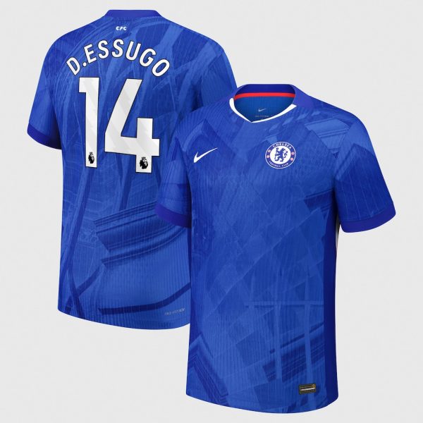 Chelsea Nike Dri-FIT ADV Home Match Shirt 2025-26 - Youth with D.Essugo 14 printing