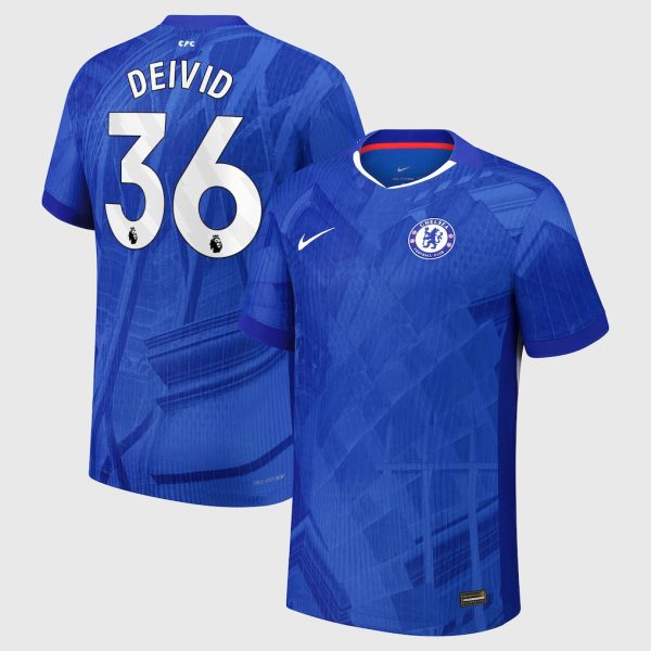 Chelsea Nike Dri-FIT ADV Home Match Shirt 2025-26 - Youth with Deivid 36 printing