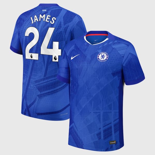 Chelsea Nike Dri-FIT ADV Home Match Shirt 2025-26 - Youth with James 24 printing