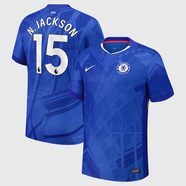 Chelsea Nike Dri-FIT ADV Home Match Shirt 2025-26 - Youth with N.Jackson 15 printing