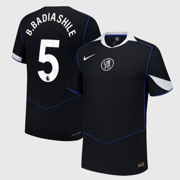 Chelsea Nike Dri Fit Adv Third Match Shirt 2025-26 with B. Badiashile 5 printing