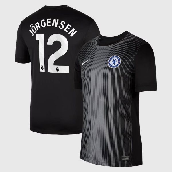 Chelsea Nike Goalkeeper Stadium Shirt 2025-26 with Jörgensen 12 printing