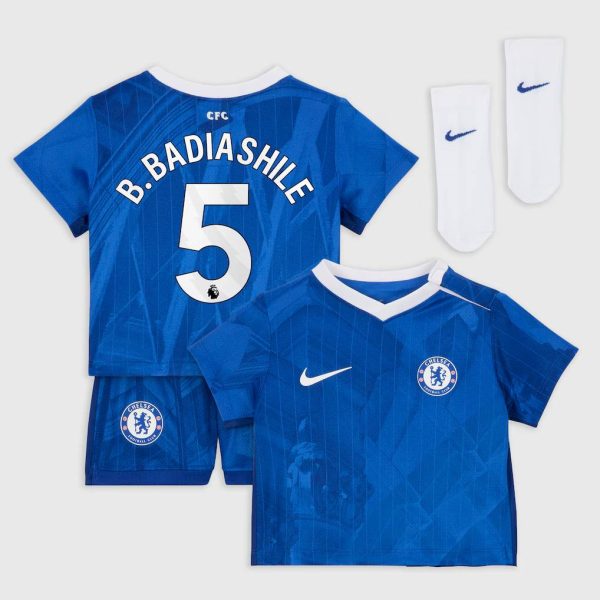 Chelsea Nike Home Stadium Kit 2025-26 - Infants with B. Badiashile 5 printing