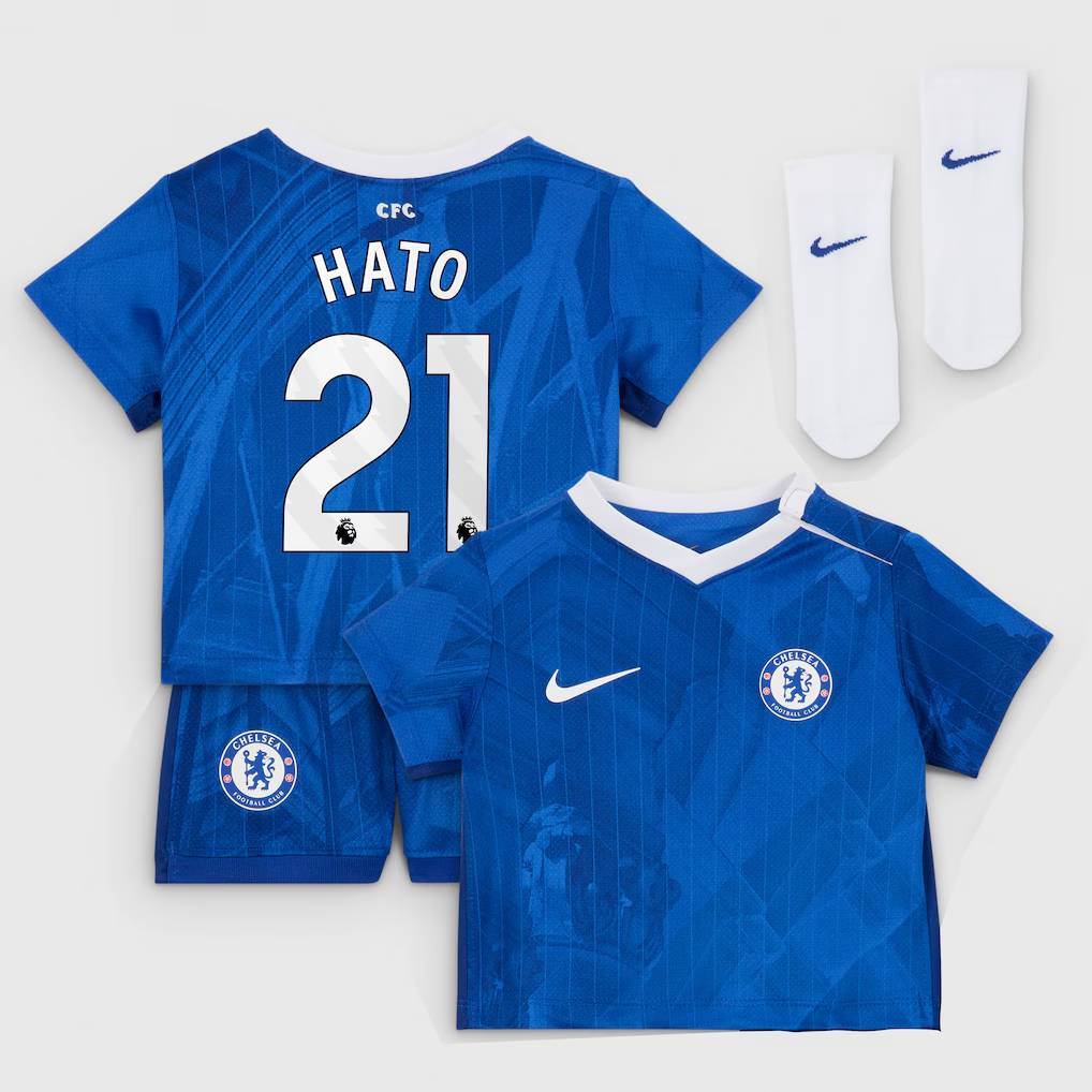 Chelsea Stores – Best Selection of chelsea nike home stadium kit 2025-26 – infants with hato 21 printing Chelsea Gear