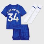 Chelsea Stores – Best Selection of chelsea nike home stadium kit 2025-26 – little youth with acheampong 34 printing Chelsea Gear