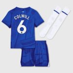 Chelsea Stores – Best Selection of chelsea nike home stadium kit 2025-26 – little youth with colwill 6 printing Chelsea Gear