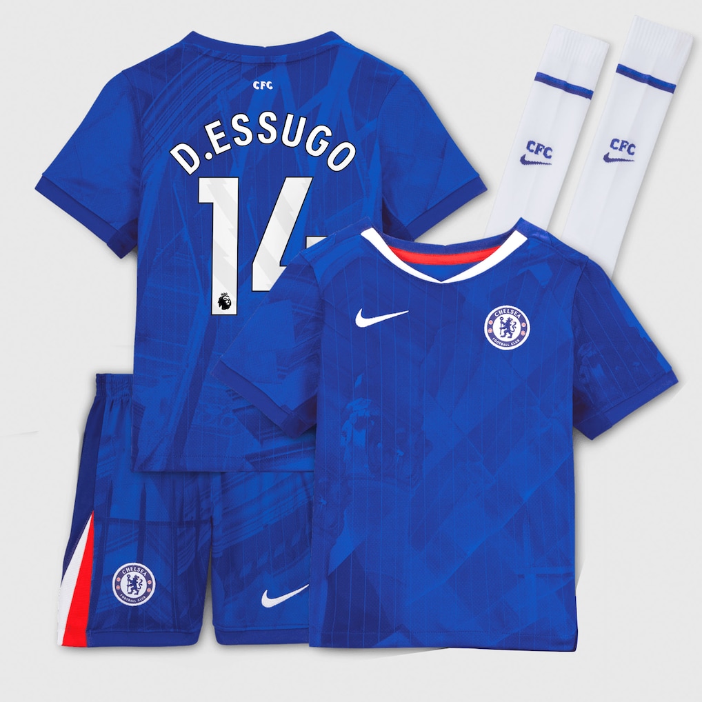Chelsea Stores – Best Selection of chelsea nike home stadium kit 2025-26 – little youth with d.essugo 14 printing Chelsea Gear