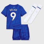 Chelsea Stores – Best Selection of chelsea nike home stadium kit 2025-26 – little youth with delap 9 printing Chelsea Gear
